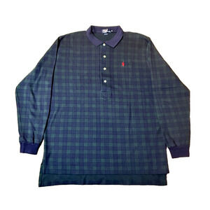 Vintage Polo Ralph Lauren Shirt Glen Plaid Cotton Size XL EUC